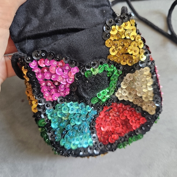 Sequin Color Block Purse/ Coin Purse - Picture 4 of 8